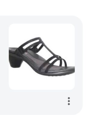 Naot Loop Black Strappy Comfort Slide Heel